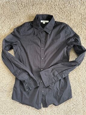 Calvin Klein Women's Black Button-Down Shirt